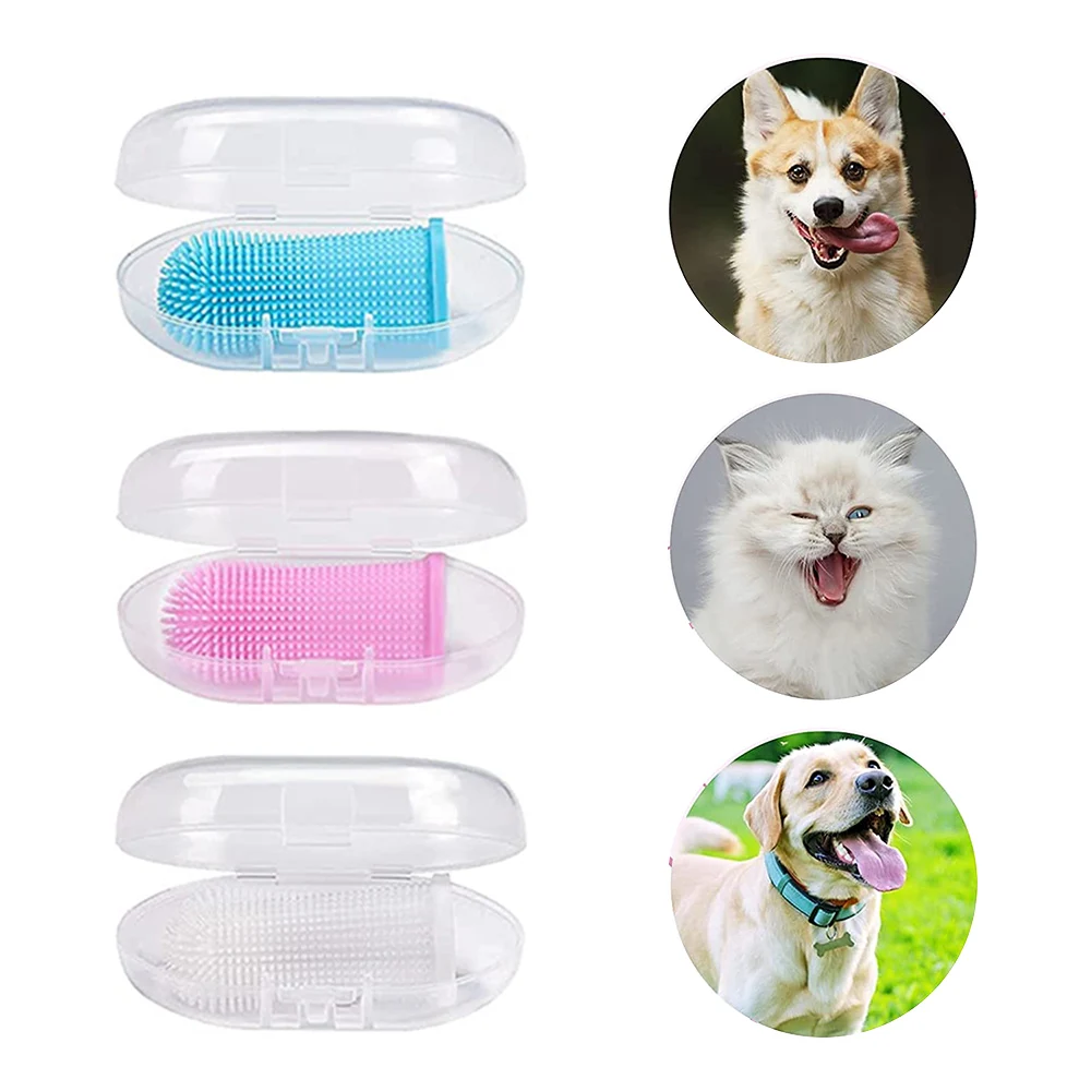 

Silicone Pet Finger Toothbrush Super Soft Cleaning Toothbrush Pet Cat Dog Teeth Care Hygiene Cleaning Bad Breath Tartar Brush