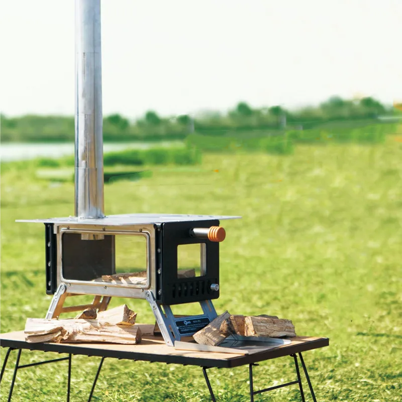 Портативная палатка для кемпинга печь дрова Ультралегкая деревянная плита с