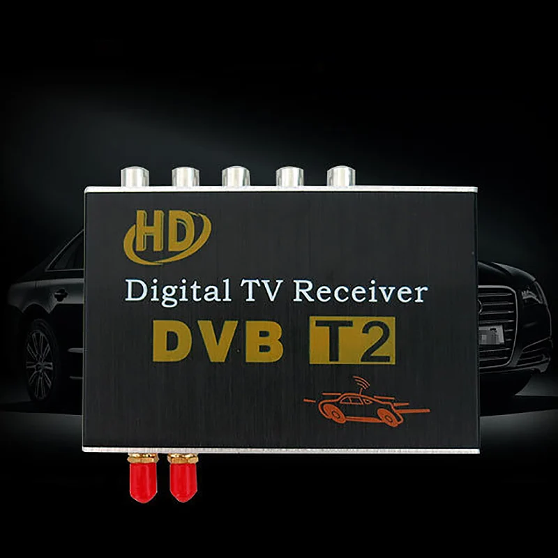 M 718 антенна 2 тюнер Автомобильный HD DVB T2 4 видео выход автомобили цифровой ТВ
