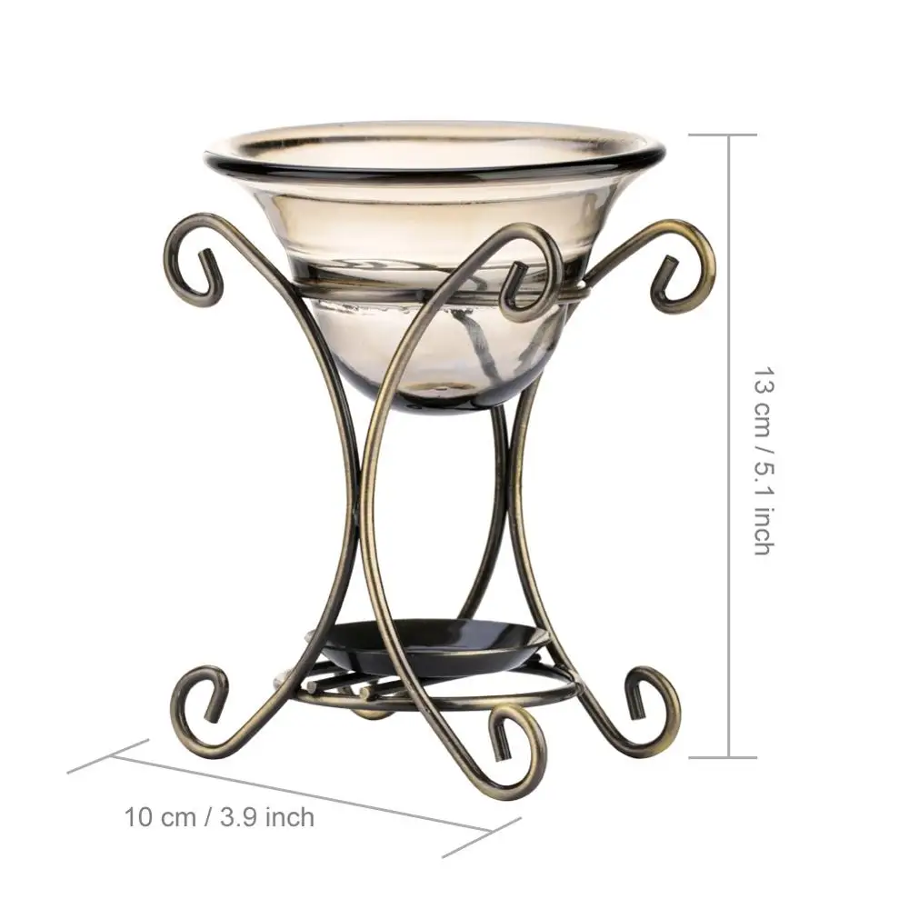 6 видов в форме оленя винтажная железная Арома печь горелка стойка + стеклянный