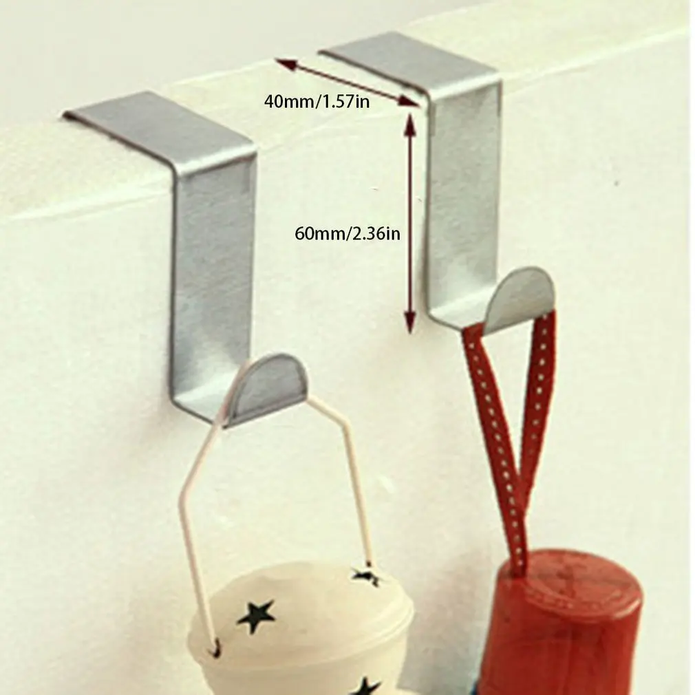 

Door Hooks Hanging Towel Rack Stainless Steel Multiple Use Z Shaped Cabinet Over The Door Hooks Storage Organizer In stock