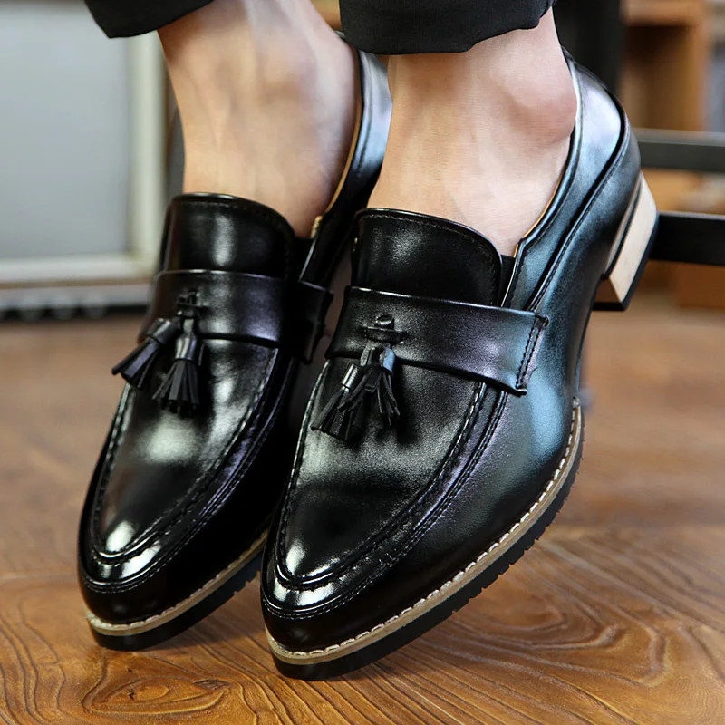 

Men's Casual Shoes Fashion business dress Soft Moccasins Loafers High-Quality men Leather shoes Gommino Zapatos Chaussure