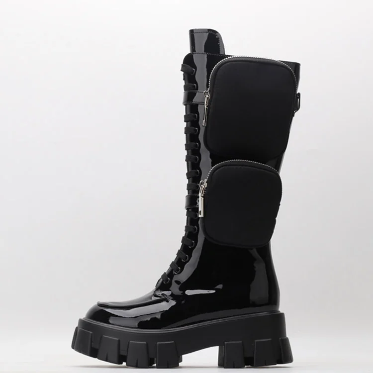 

2020 women's winter new leather high women's boots fashion top leather boots