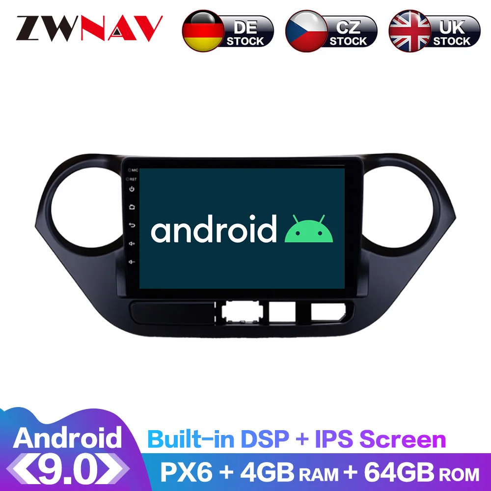 Android 9 0 4 + 64G DSP радио автомобиль без DVD плеер GPS навигация для Hyundai I10 I-10 2013-2018