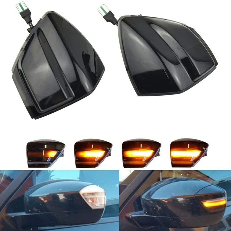 

2Pcs Dynamic Side Wing Mirror Indicator Light LED Turn Signal Light for Ford S-Max 2007-2014 C-MAX Kuga C394 2008-2012