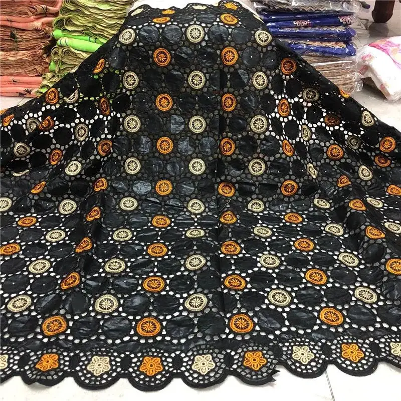 Африканская богатая ткань базин африканская кружевная свадебная брод 5 ярдов