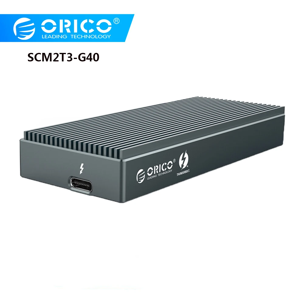 ORICO Thunderbolt 3 SSD Box SCM2T3 G40 NVME M.2 Корпус чехол 2 ТБ алюминиевый Type C с 40 Гбит/с к кабель для