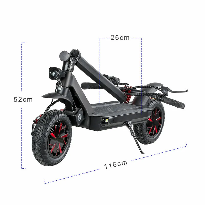 Kick Scooter For Adults Two Wheeled Electric Scooters 10 inch Powerful Folding Electric Scooter 60V 3600W 70KM Ecorider E4-9