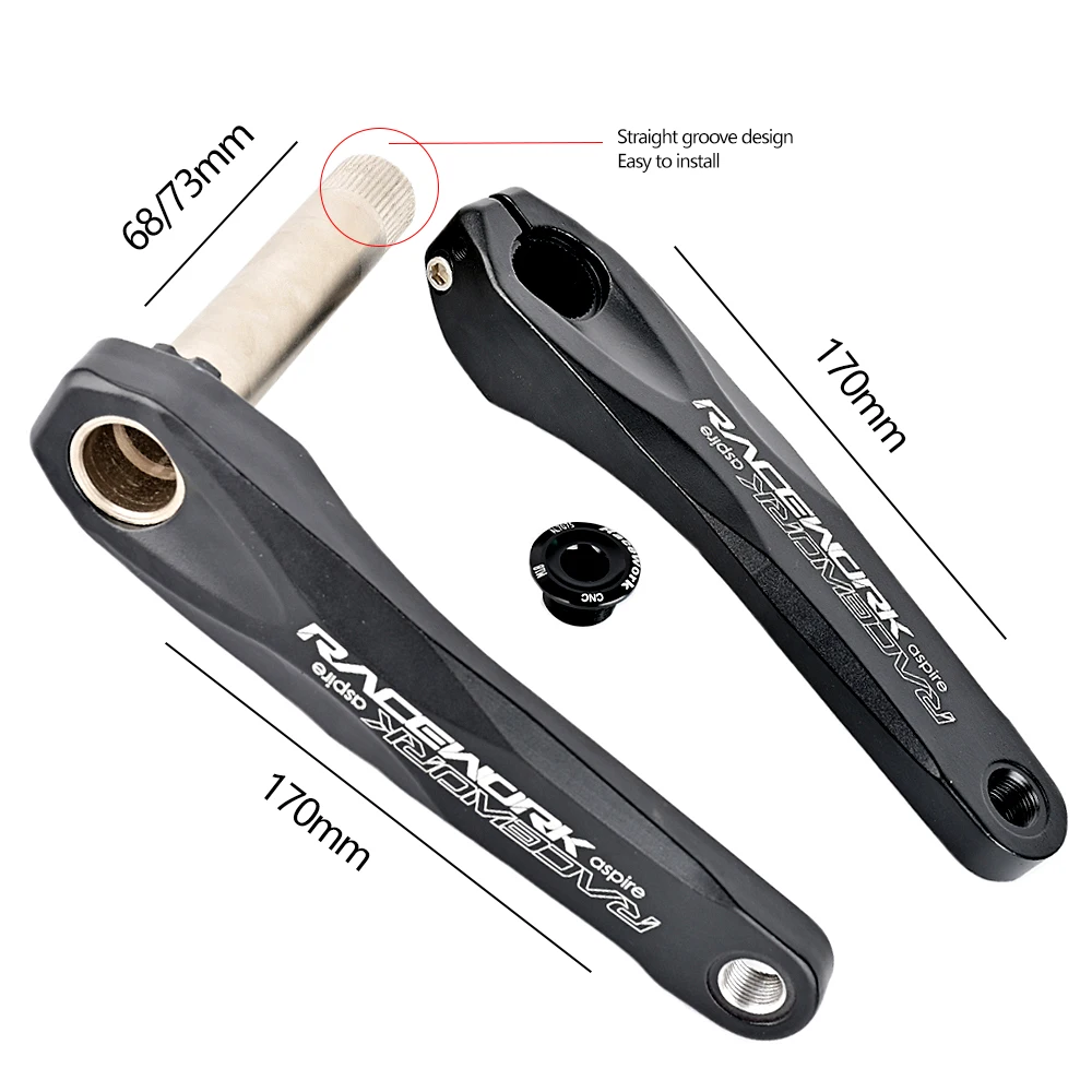 Велосипедный кривошипный комплект RACEWORK кривошипник для горного велосипеда GXP 170