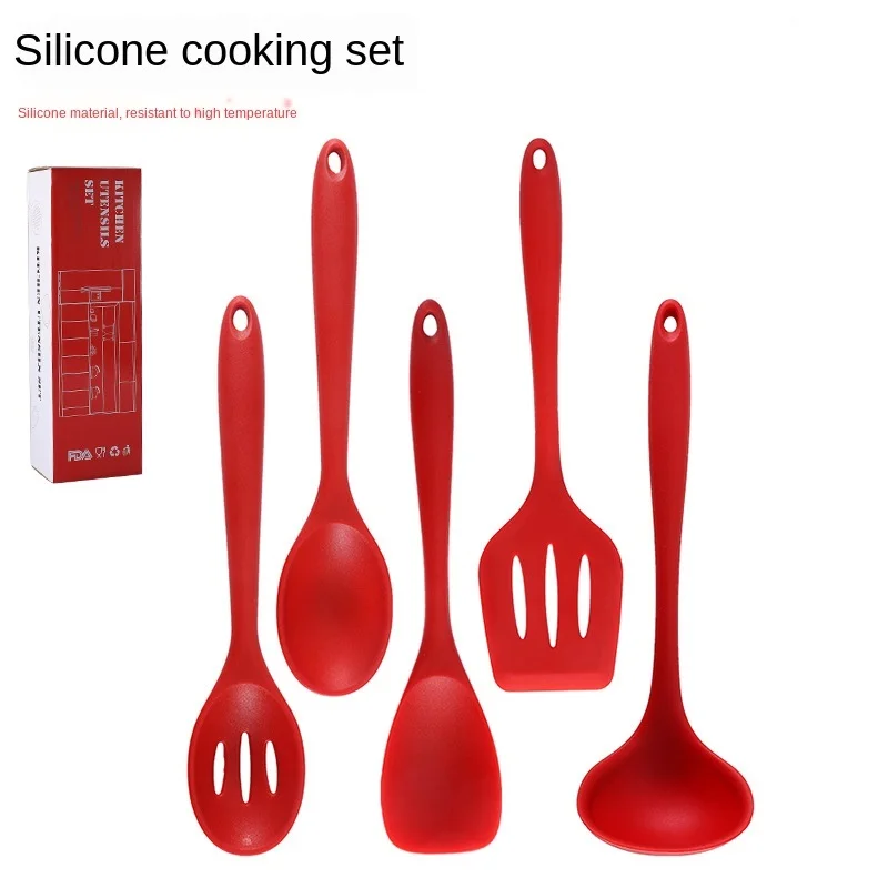 

Кухонные инструменты 5 шт., Высококачественная противоскользящая силиконовая посуда, не прилипает, кухонные аксессуары