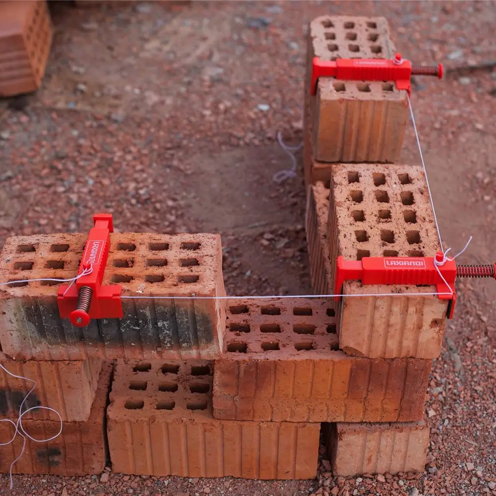 

2pcs Bricklaying Wire Drawer Brick Liner Wall Builder Building Wire Frame Brick Liner Runner Engineering Accessories