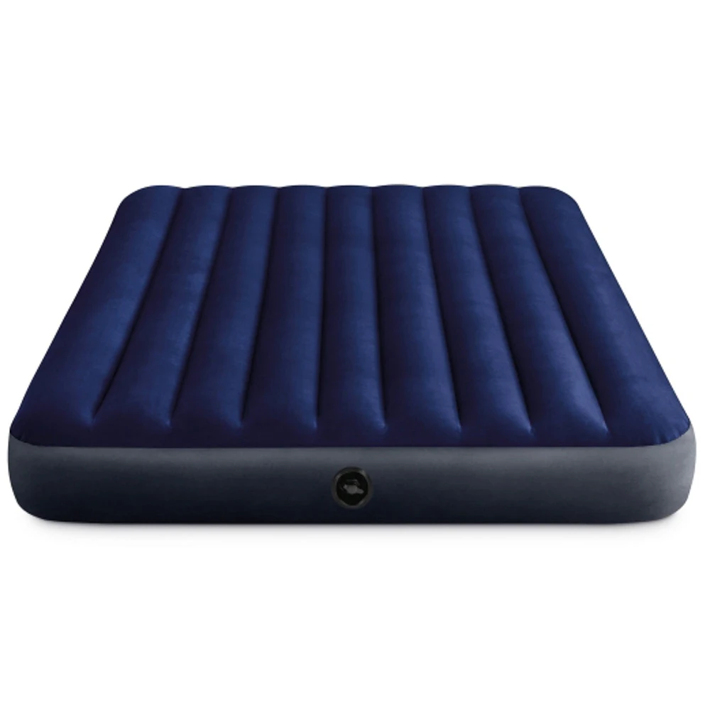 Кровать надувная INTEX Classic downy Квин FIBER-TECH ручной насос 2 подушки 152х203х25 см |