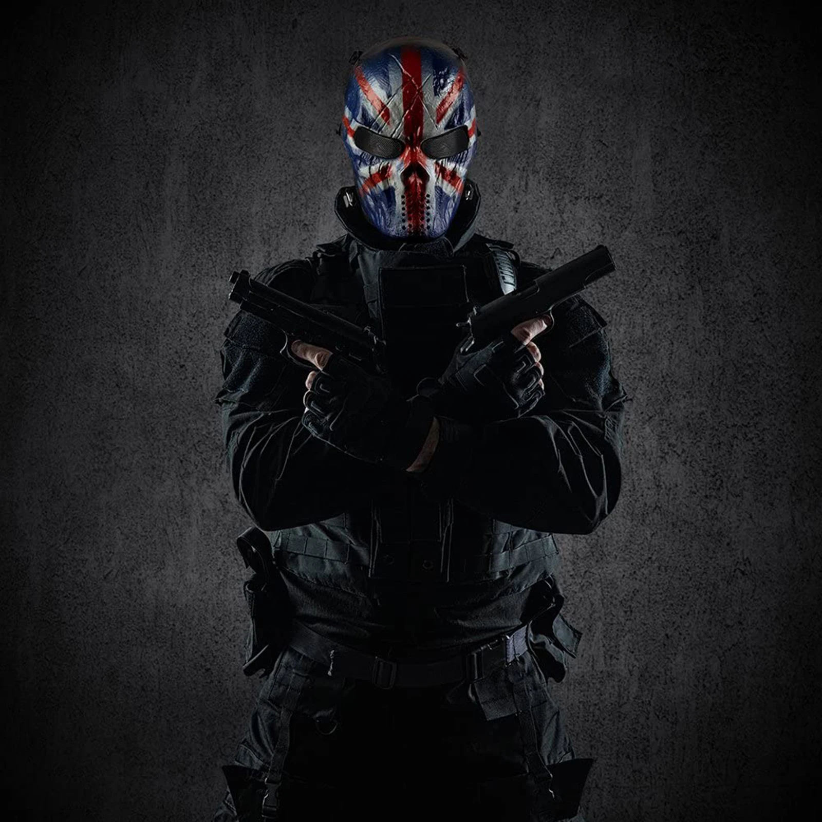 

FULL FACE airsoft mask with metal mesh EYE protection Airsoft Army WarGame Motorcycle Cycling Hunting Riding Outdoor Activities