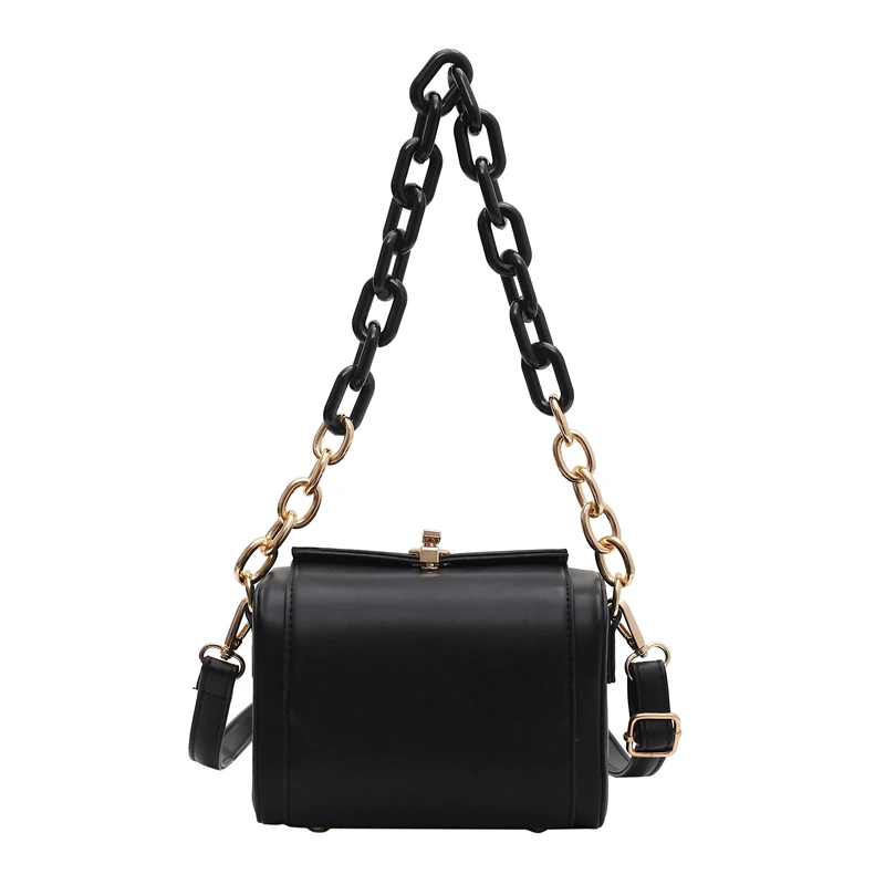 

color Square Solid Tote bag 2021 Fashion New High quality PU Leather Women's Designer Handbag Vintage Shoulder Messenger Bag