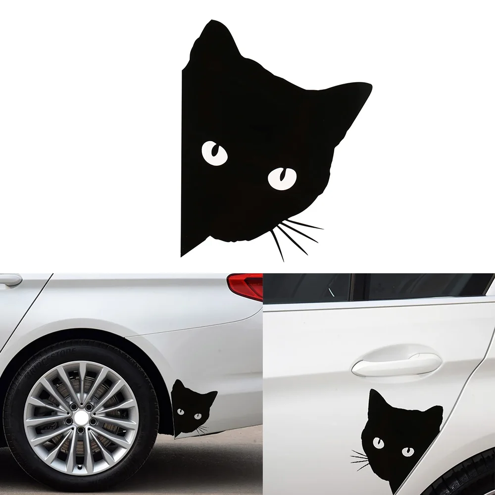 

CAT FACE PEERING Car Sticker Decals Pet Cat Motorcycle Decorative Stickers 12*15CM Car Window Decals Car Sticker For Audi A3