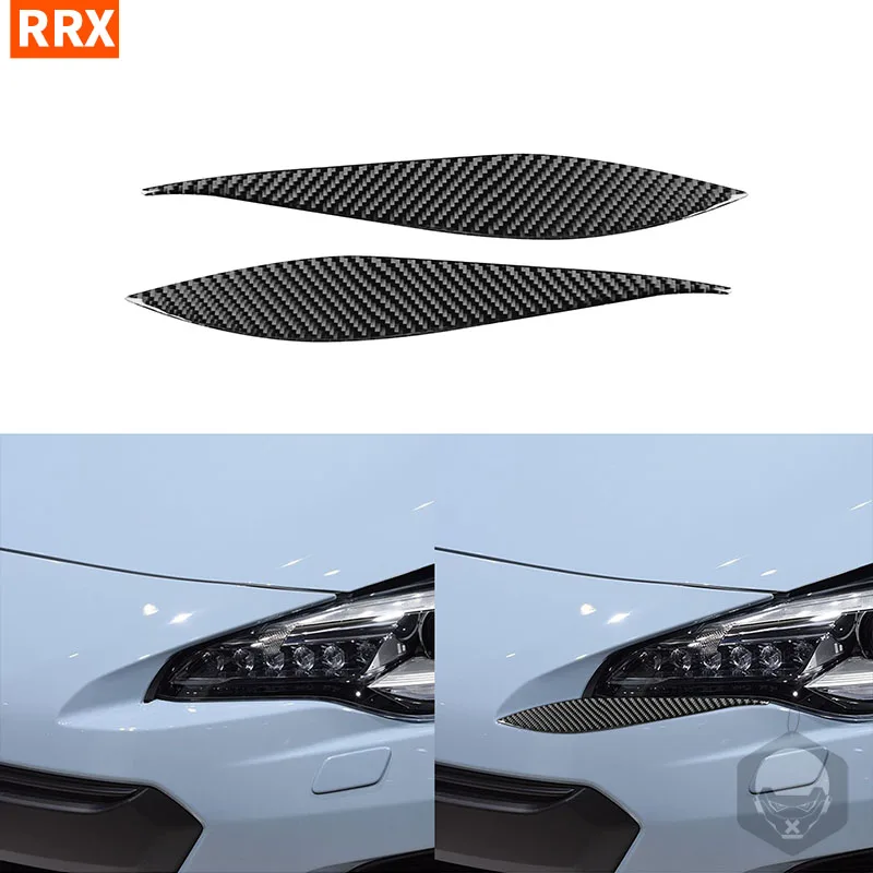 

For Toyota GT 86 FT86 Subaru BRZ FRS 2016 2017 2018 2019 2020 Carbon Fiber Sticker Headlamp Decoration Headlight Cover Exteriors