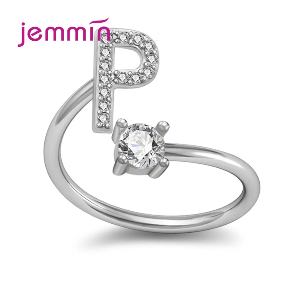 Кольцо с буквами на английском языке из серебра 925 пробы | Украшения и аксессуары