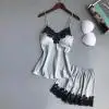 Сексуальная Женская пижама для женщин kigurumi Домашняя одежда ночнушка модное с лямками кружевная одежда для сна, женское белье сексуальное нижнее белье h4 - Цвет: C