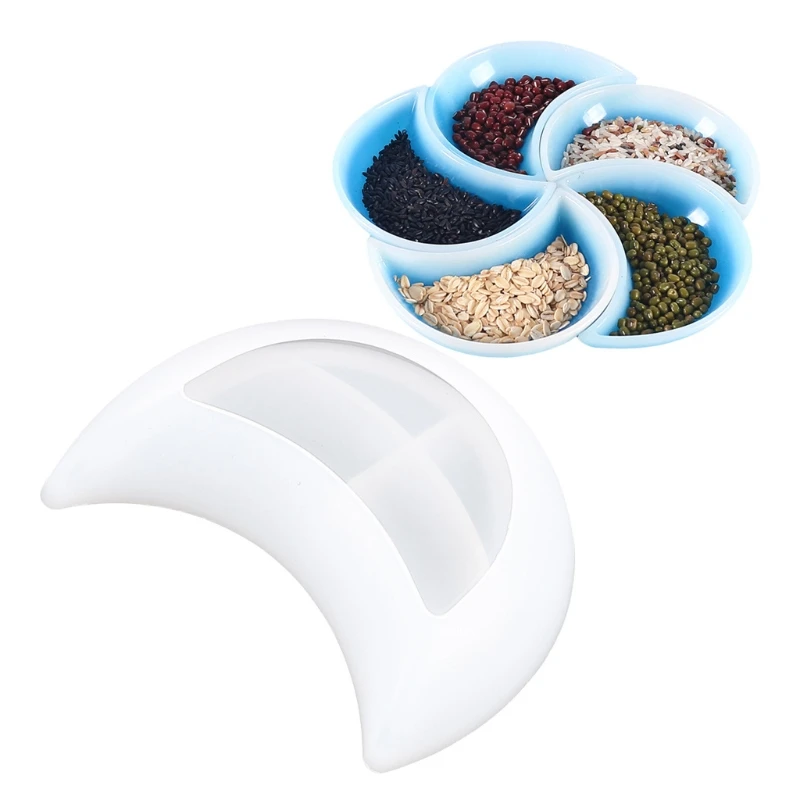 

Силиконовые формы из смолы, форма для тарелки в форме Луны, формы для литья из смолы для изготовления подставок, украшение для художественно...