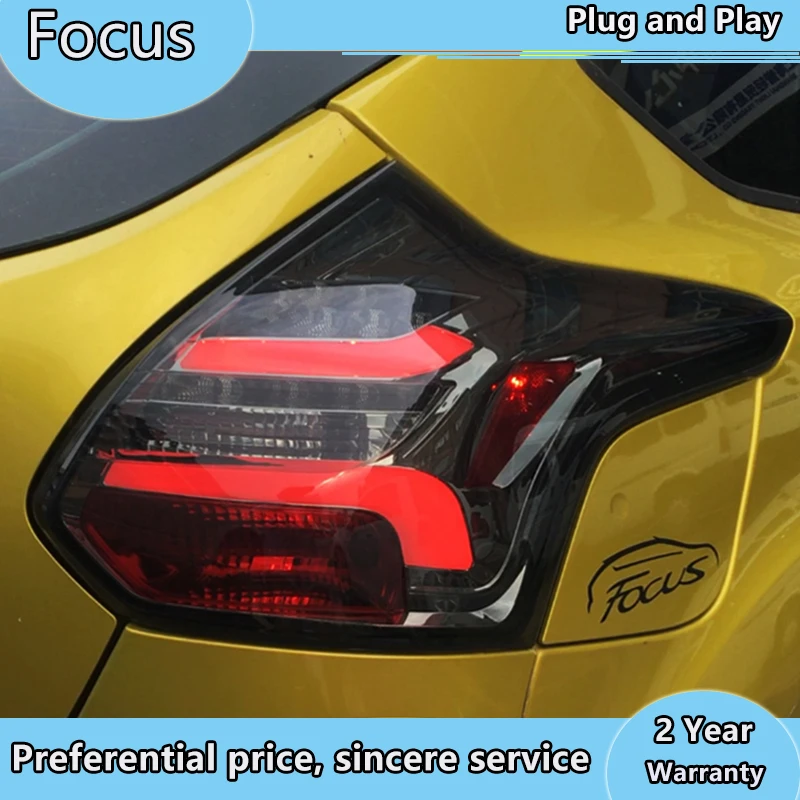 Динамической видео для 2012 2013 2014 год FORD Focus 3 хэтчбек Светодиодные ленты задний