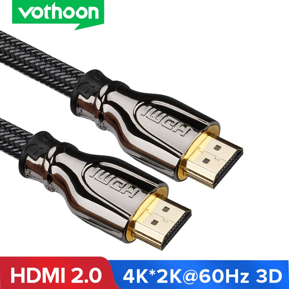 

Vothoon 4K HDMI-compatible HDMI to HDMI 2.0 Cable Ethernet Cable for PS3 Projector HD LCD Apple TV Computer laptop to Displayer