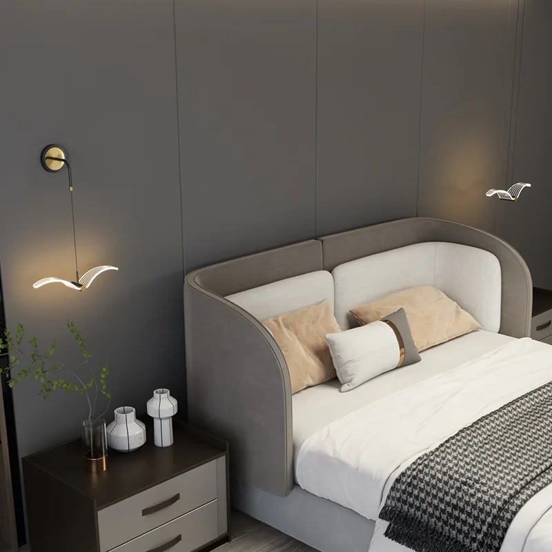 

Bedroom bedside pendant lamp bar table lamp simple living room aisle corridor staircase seagull pendant lamp LED pendant lamp