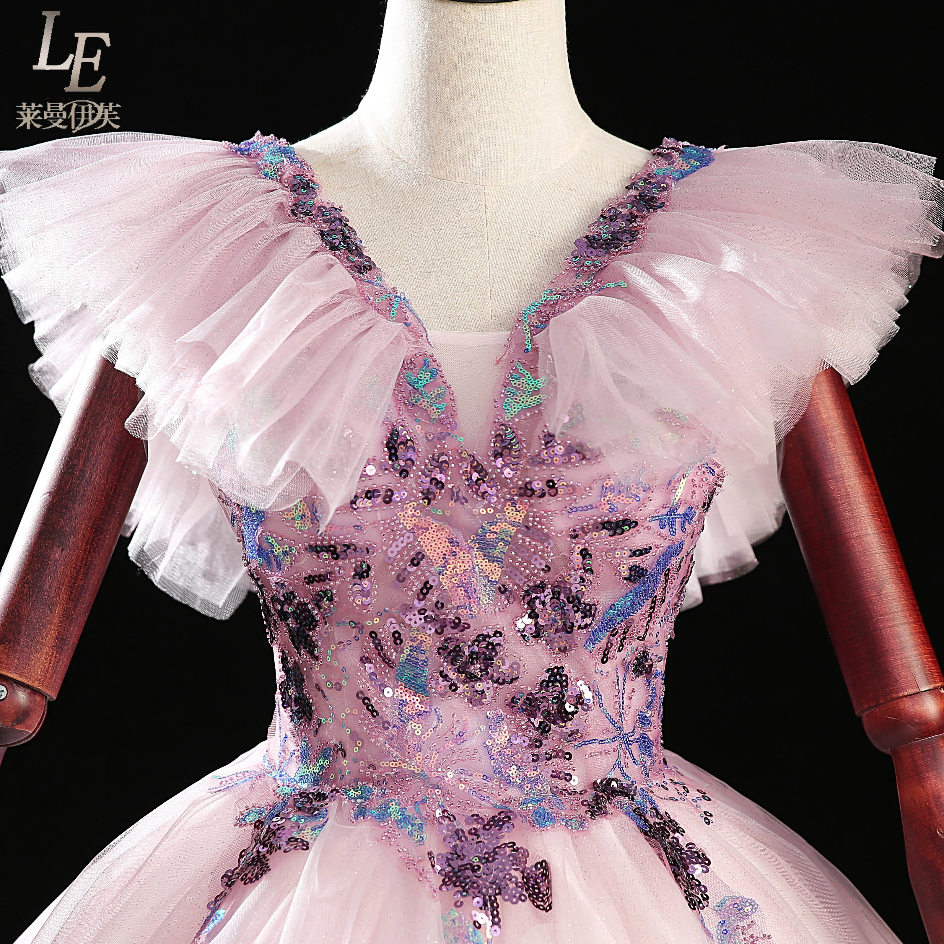 

pink butterfly sleeve embroidery flower beading court ball gown royal Medieval Renaissance Victorian dress Belle ball