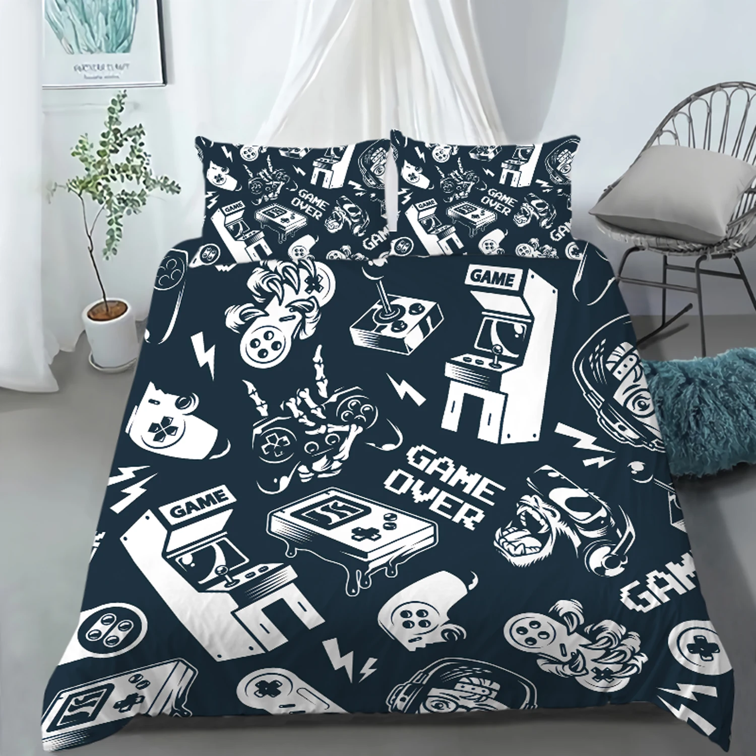 

BailiPromise Esport Game Bedding Set bedroom 3D Print Gamepad Pillowcase Soft Duvet Cover Kids Boys Youth Queen King Twin