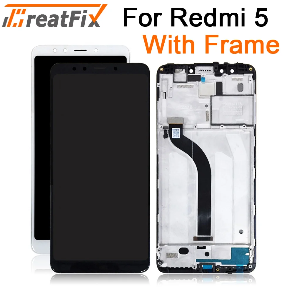 Оригинальный ЖК дисплей для Xiaomi Redmi 5 сенсорный экран дигитайзер в сборе с рамкой