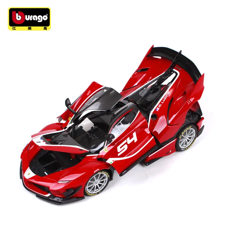 

1:18 Bburago FXX K EVO Red Refined Version Hardcover Racing Car High Simulator Alloy Metal Model Car