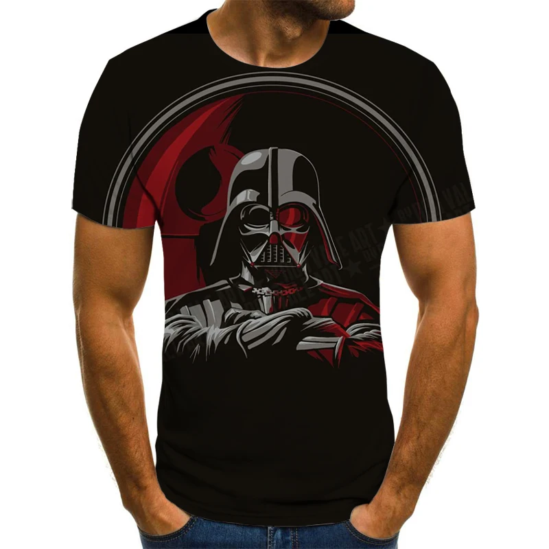 

2021 3D Printing Short Sleeve Black Warrior Men's and Women Street Comfortable T-shirt Large Size Loose Top