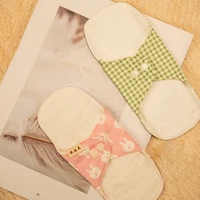 4pcslot reusable menstrual pads washable women sanitary pads napkin soft cotton panty liner cloth pads with a pad pouch 18cm