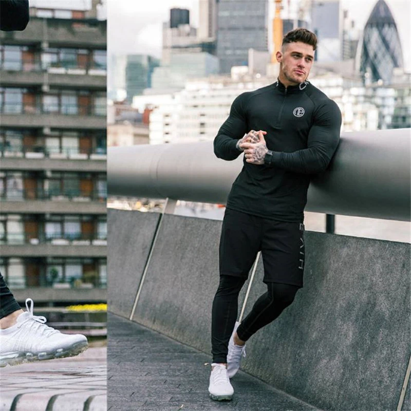 Men's hoodie+pants Sets 2 pieces Autumn Running tracksuit men Sweatshirt Sports Set Gym Clothes Men Sport Suit hoodie | Мужская