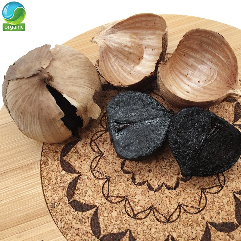 

Organic Black Garlic Aged for Full 90 Days Whole Fermented Black Garlic Enhance Immunity Promote Blood Circulation Hei Suan