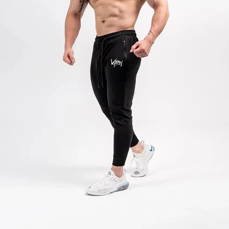 Men's Pants Fitness Skinny Trousers Spring Elastic Bodybuilding Pant Workout Track Bottom Pants Men Joggers Sweatpants mens running pants