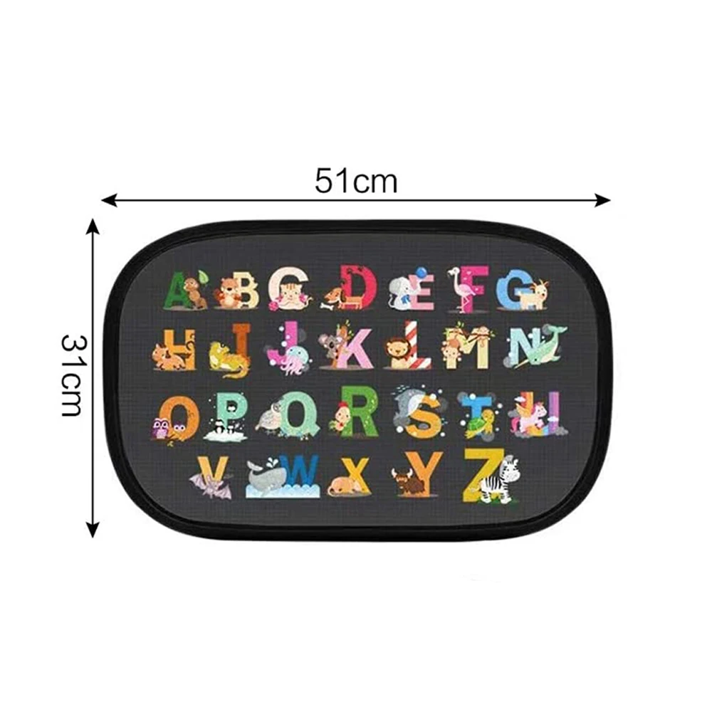 Детский мультяшный козырек Алфавит солнцезащитный детский автомобиль окно -