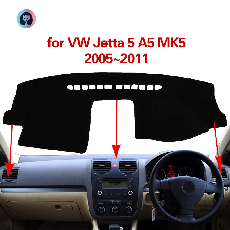 Для VW Jetta 5 A5 MK5 2006 2007 Противоскользящий коврик чехол для приборной панели