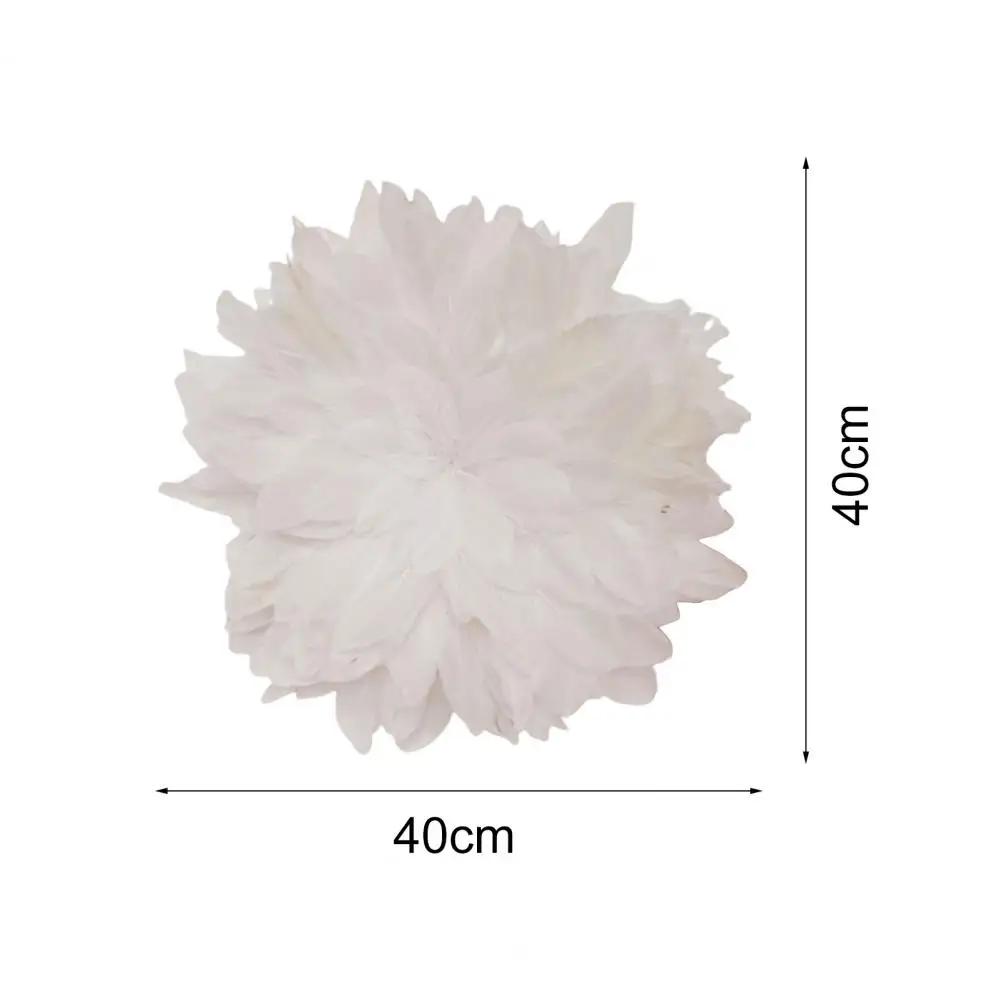 

Furnishing Article Flower Shape Feather Soft Creative Wall Decor for Bedroom