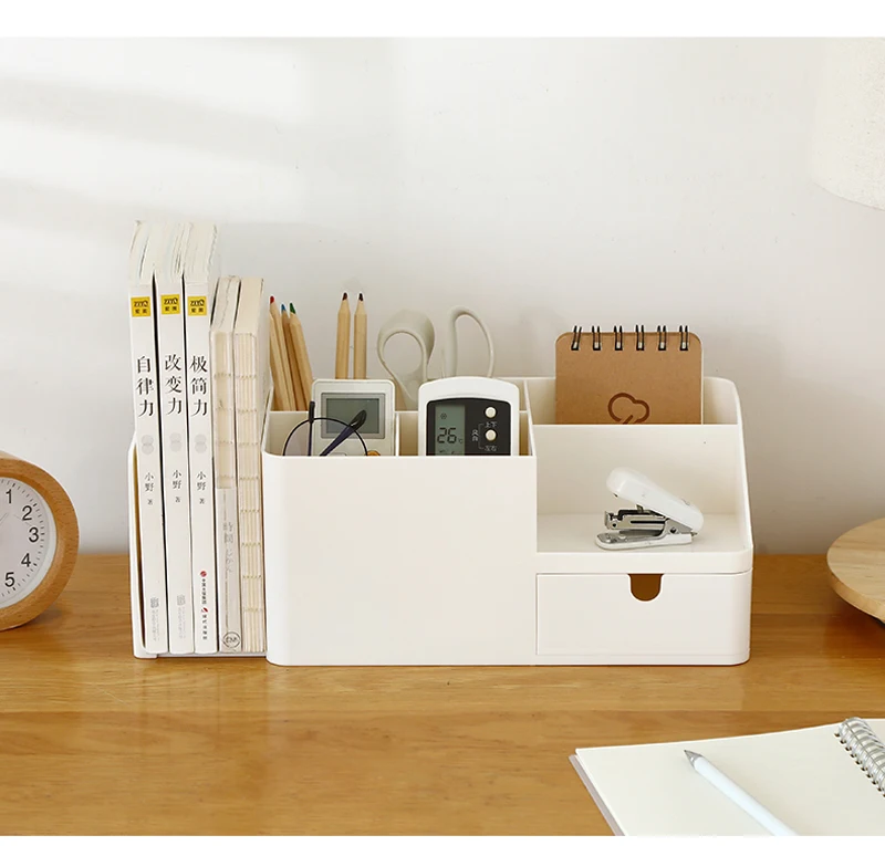 Вместительная коробка для хранения косметики органайзер офисного стола