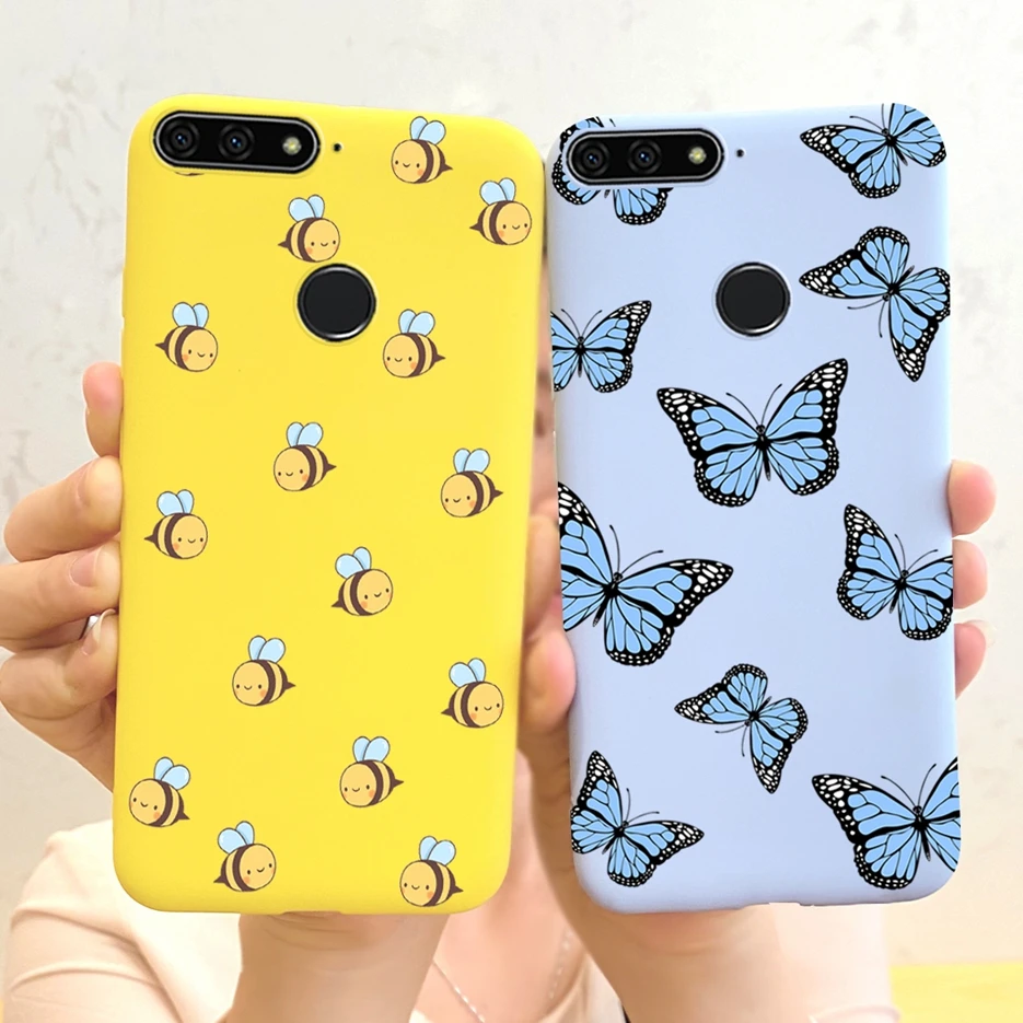 Чехол для Huawei Honor 7A Pro Y6 Prime 2018 мягкий силиконовый стильный чехол с рисунком чехлы