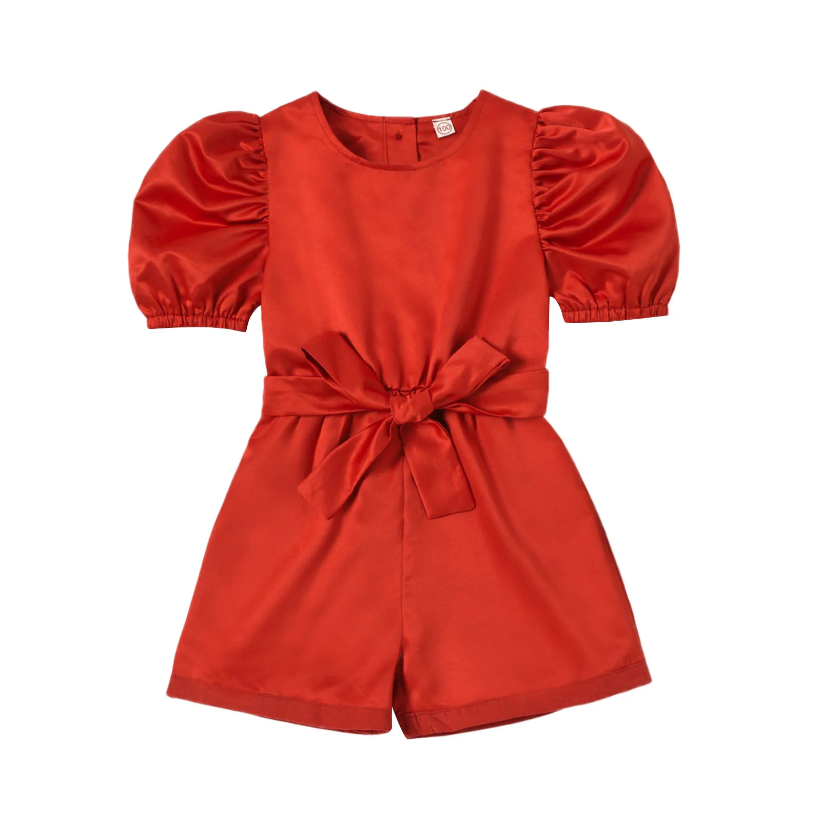 

Женский стиль, летний повседневный комбинезон с коротким рукавом, однотонный сзади, бандаж на пуговицах, слитные короткие брюки