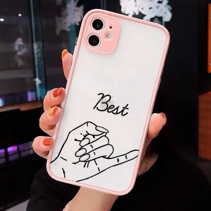 

Always And Forever Best Friends Cartoon BFF Phone Cases matte transparent For iphone 7 8 11 12 plus mini x xs xr pro max cover