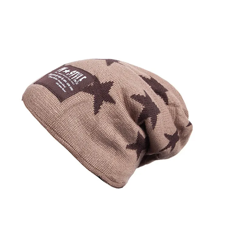 Зимняя одноцветная шапка унисекс простая теплая мягкая вязаная с черепом шапки