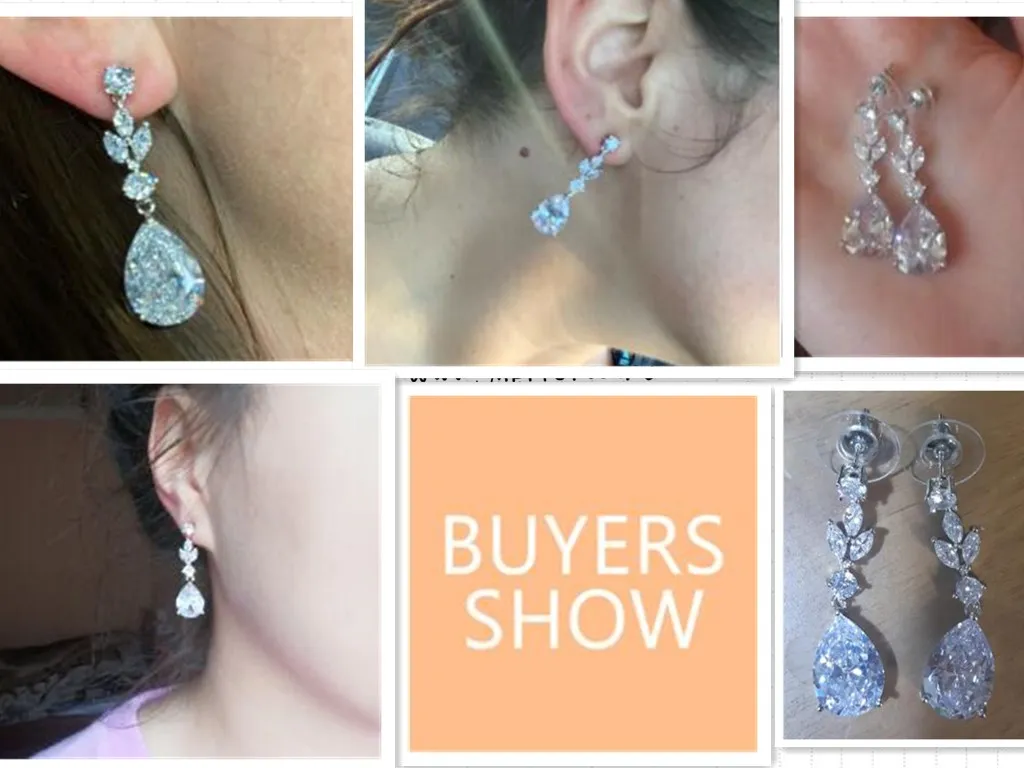 Модные серьги подвески ZAKOL с фианитами AAA для женщин свадебные ювелирные изделия