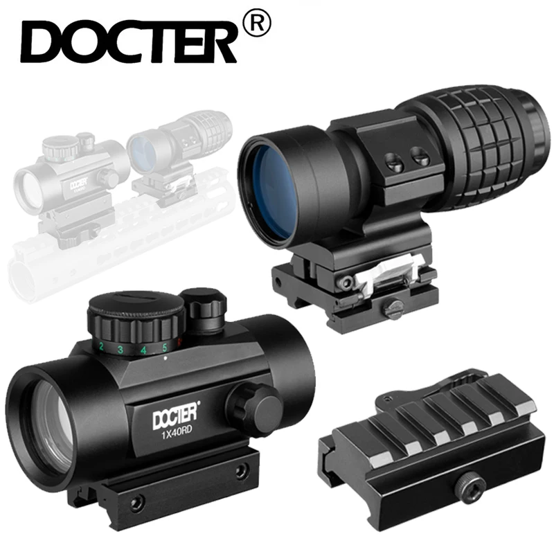 Тактический прицел с красной точкой 1x40 охотничий голографический зеленой