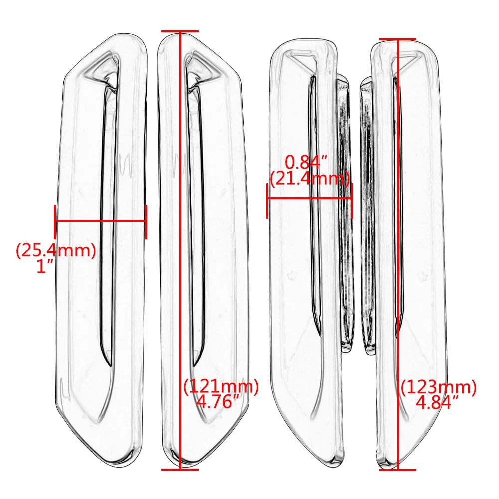 

4 Pcs Motorcycle Chrome Decorative cover Radiator Slot Trim For HONDA Goldwing GL1800 TOUR 2018-2020