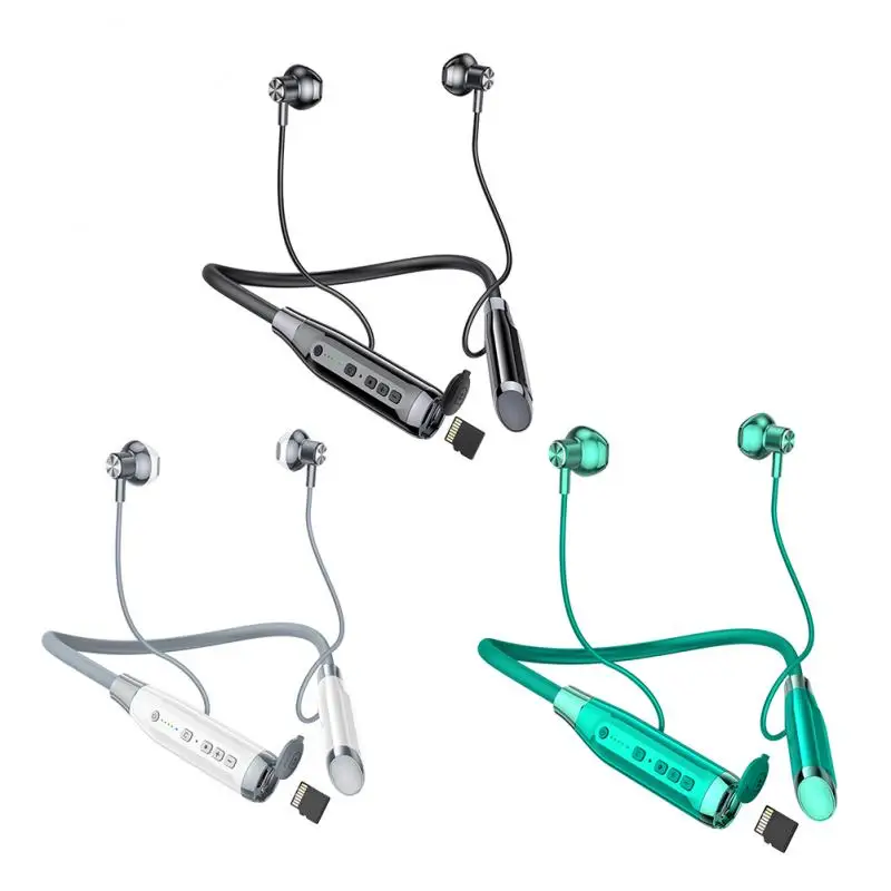 

New A12 Bluetooth-compatible Headset Neck-mounted Ultra-long Standby Semi-in-ear Headset Wireless Sports Headset For Smartphone