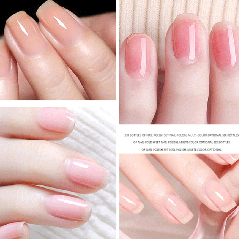 Новый лак для ногтей яркого цвета телесного Быстросохнущий полупрозрачный
