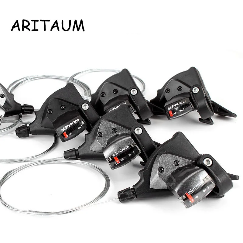 

3x8-Speed Bicycle Derailleur ABS Trigger Shifters 1 Pair Mountain Hybrid Bike Bicycle Parts Road Bike Disc Brake Levers