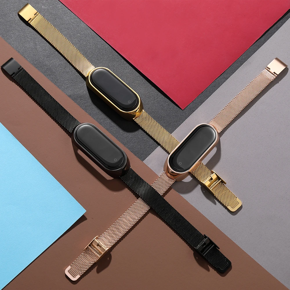 Металлический ремешок для Xiaomi Mi Band 5 4 3 браслет смарт часов Miband сменный Браслет Xiomi